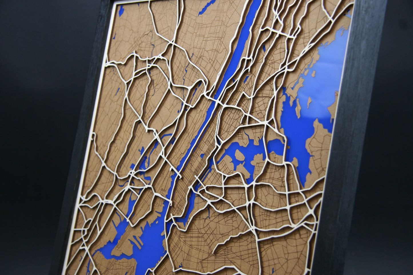 Wooden New York Map