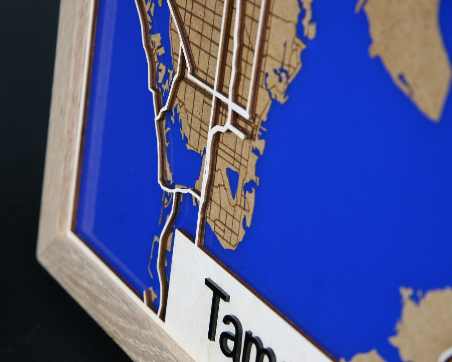 Wooden Tampa Map