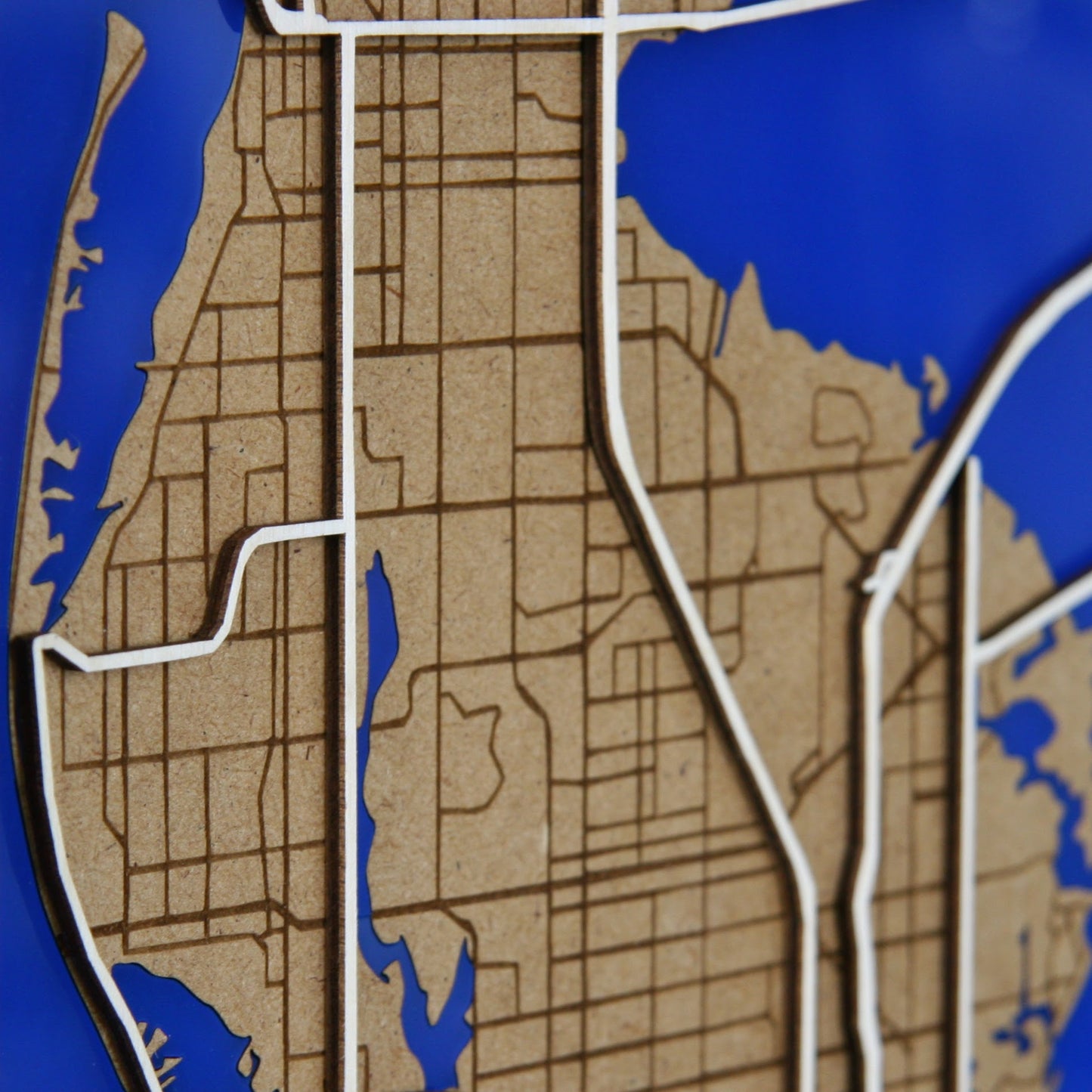 Wooden Tampa Map