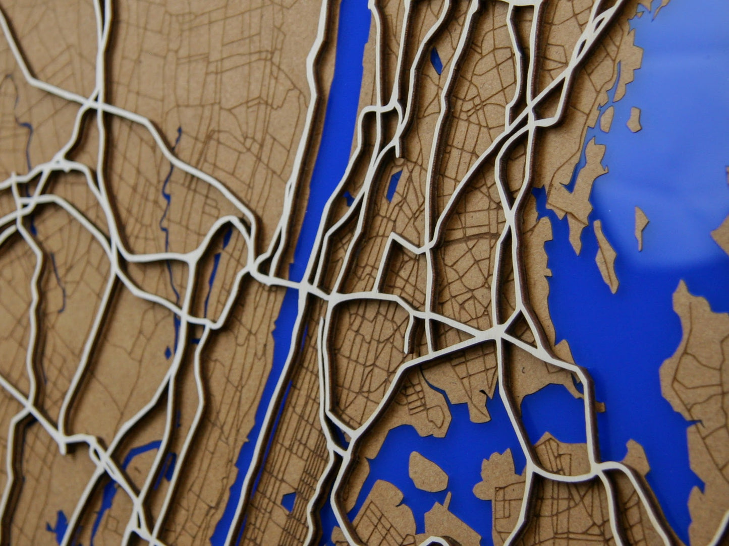 Wooden New York Map